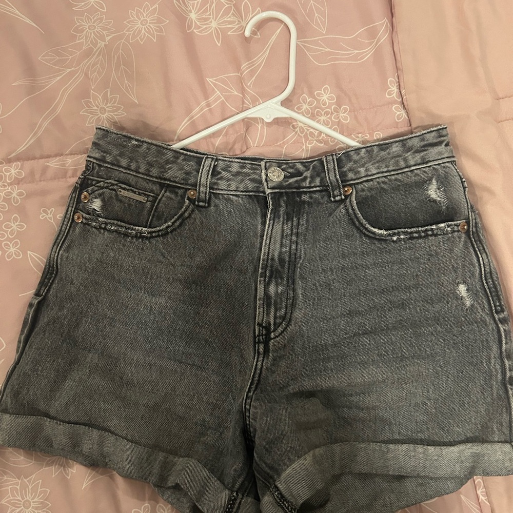 Women's Black Denim Shorts